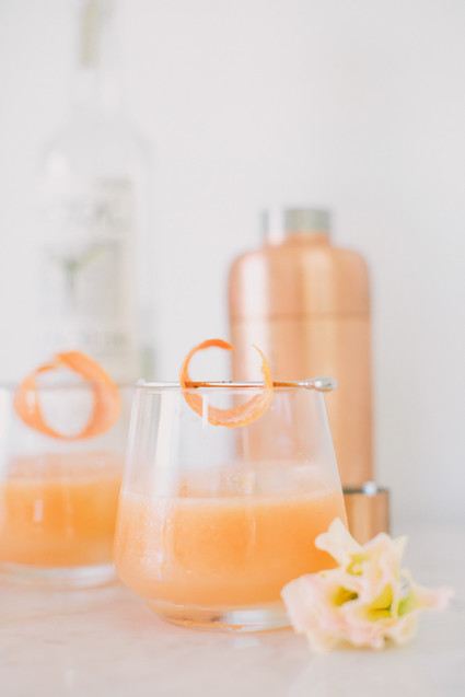 Paloma cocktail with Mezcal and fresh grapefruit juice