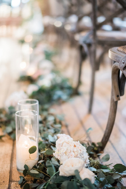romantic indoor ceremony decor
