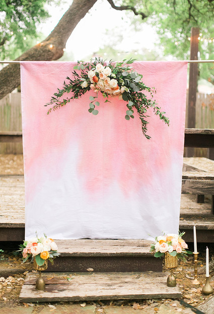 Dip dyed ceremony backdrop Inspiration