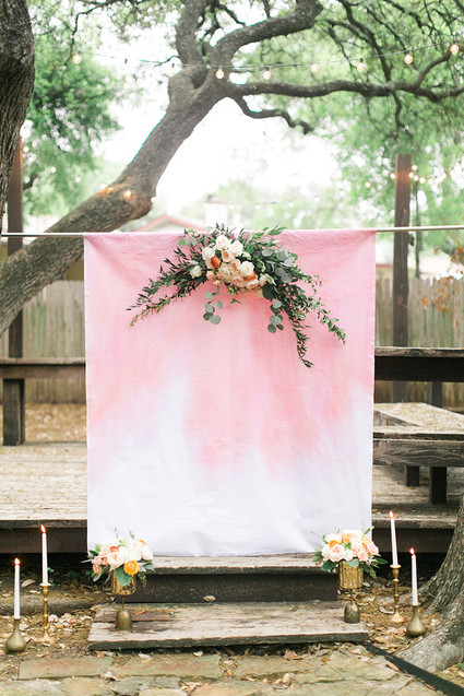 Dip dyed ceremony backdrop Inspiration
