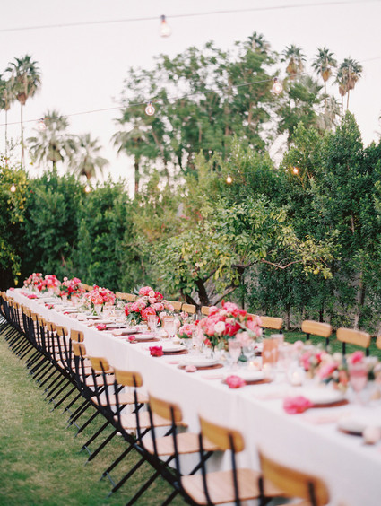 long pink tablescape