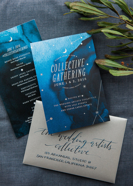 night sky inspired wedding invitations