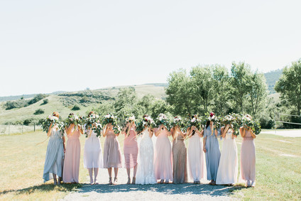 blush and cream bridesmaids