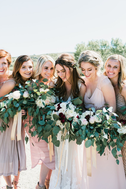 blush and cream bridesmaids