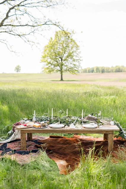 Rustic summer picnic wedding ideas