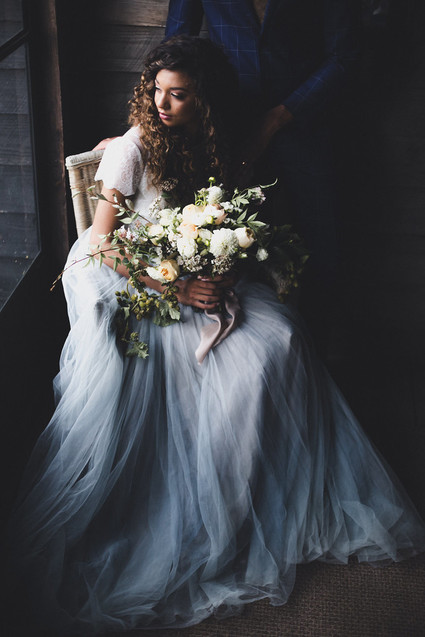 moody bridal portraits