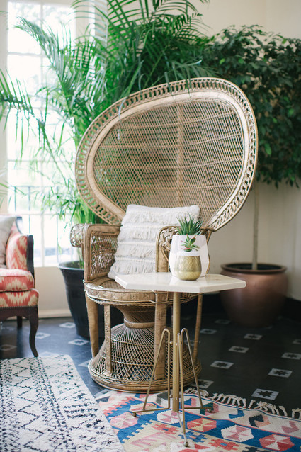 Cane chair for baby shower