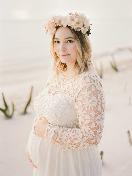 sunset boho maternity photos