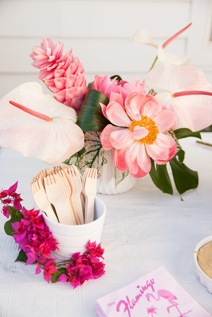 Tropical flamingo girl's birthday party by The Shift Creative