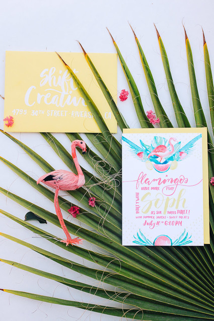 Tropical flamingo girl's birthday party by The Shift Creative