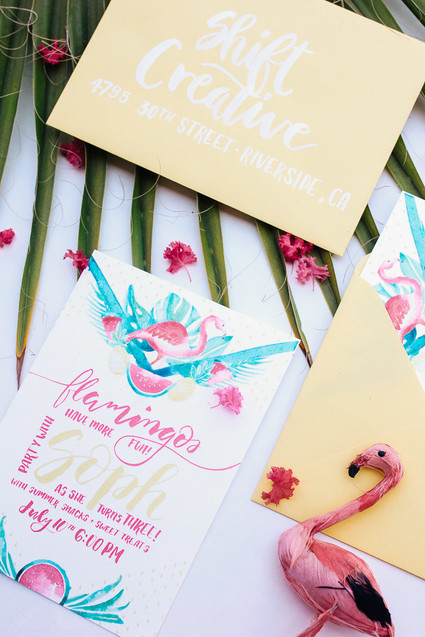 Tropical flamingo girl's birthday party by The Shift Creative