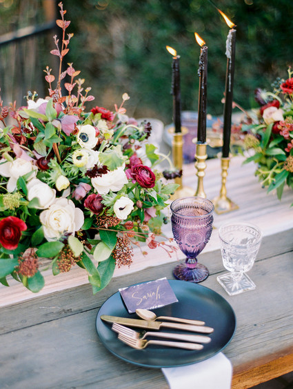 elegant fall wedding table