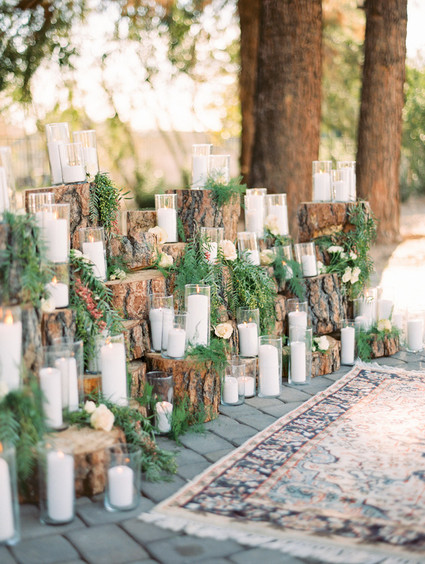 wedding candle display