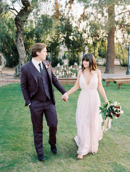 boho fall wedding portraits