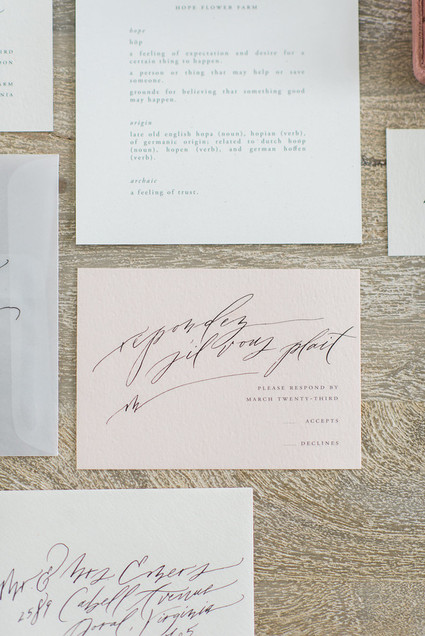 elegant blush wedding invitations