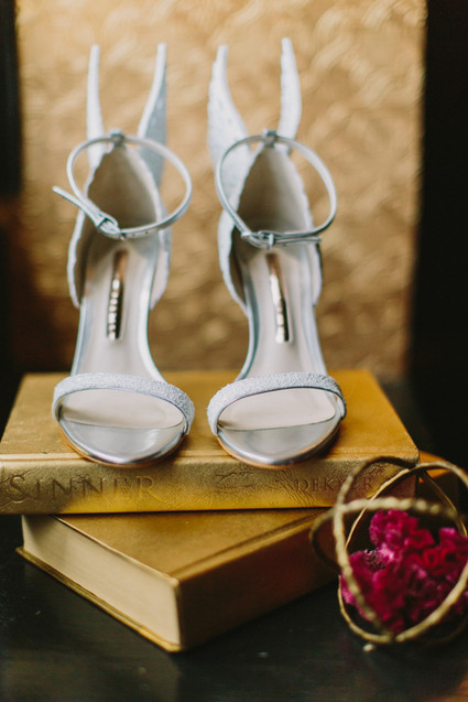 winged wedding shoes
