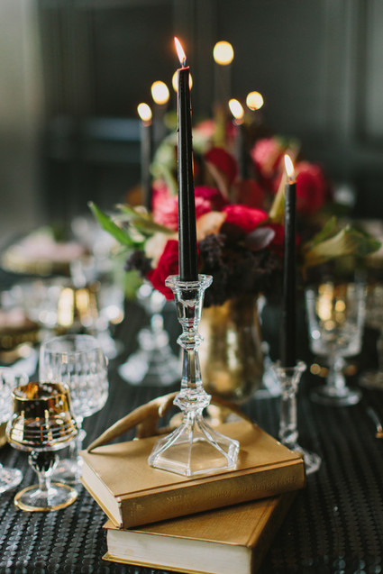 black and gold fall wedding ideas