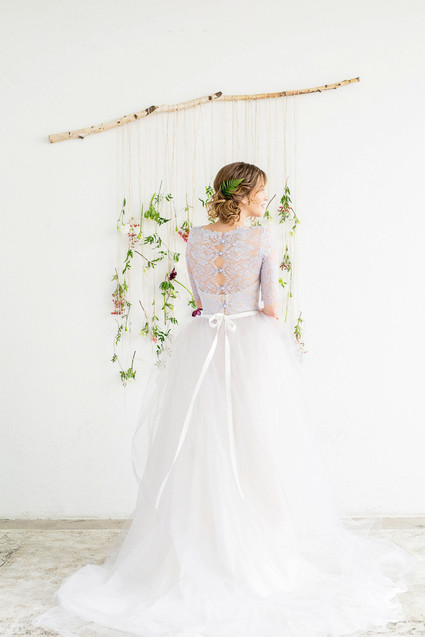 lilac wedding dress