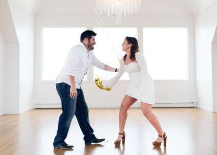 gender reveal balloon drop