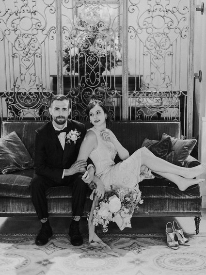 Great Gatsby inspired wedding portraits