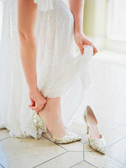 gold sparkle wedding shoes Inspiration