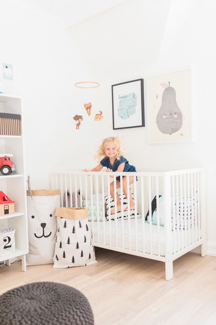 modern pastel shared kids room