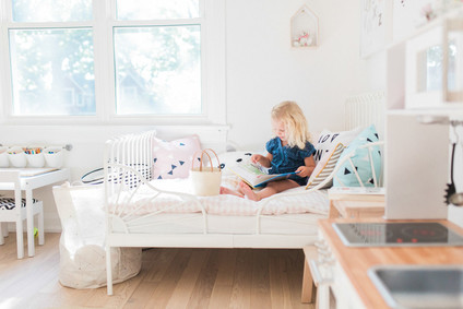 modern pastel shared kids room