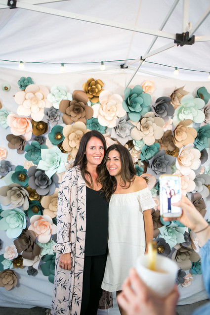 Paper flower backdrop