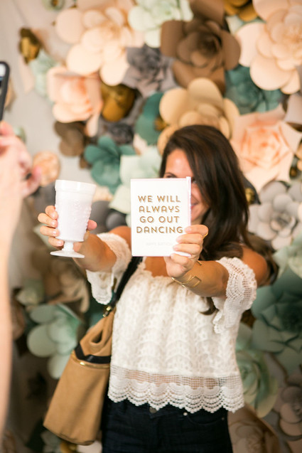 Paper flower backdrop