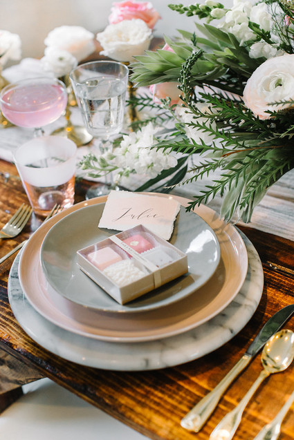 pink and grey wedding