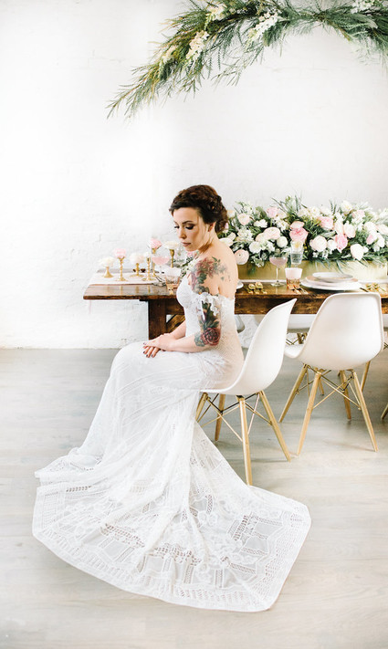 indie feminine wedding inspiration