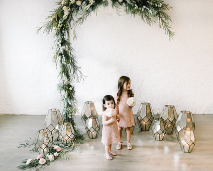pink flower girl dresses