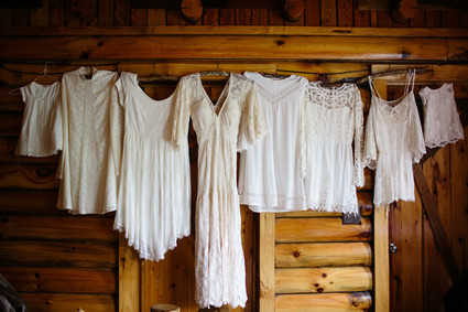 white lace boho bridesmaid dresses