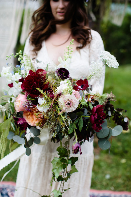 boho fall bride