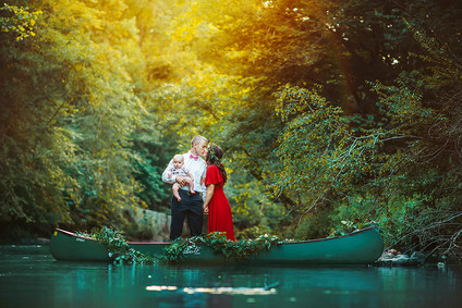 Canoe fall family photos