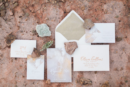Desert wedding invitations