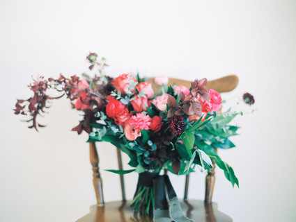 Red bridal bouquet