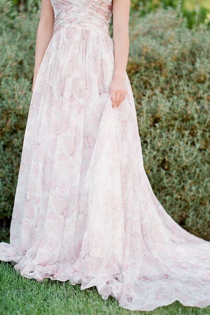 Floral wedding dress