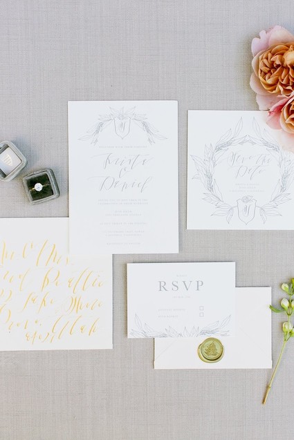 Elegant wedding invitation