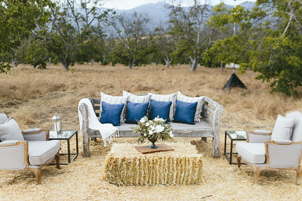 Rustic wedding lounge