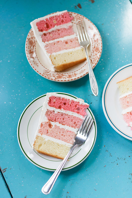 pink ombre cake