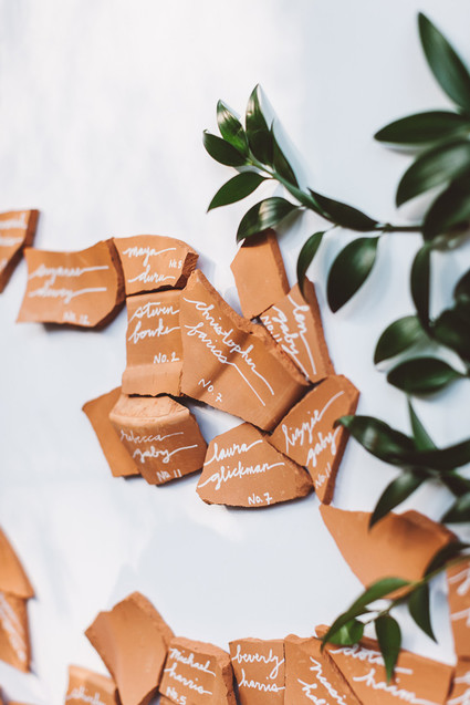 Whimsical escort card signage