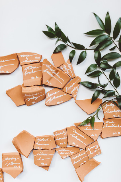 Whimsical escort card signage