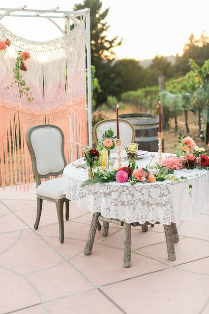 Sweetheart wedding table