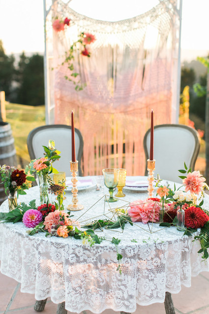 Sweetheart wedding table