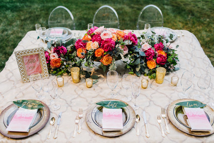 Modern wedding decor