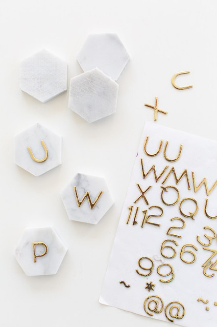 DIY marble wedding ideas