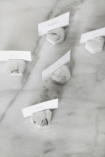 DIY marble wedding ideas