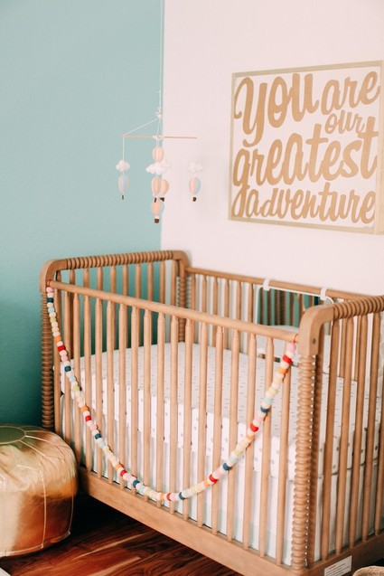 Travel themed girls nursery