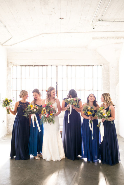 Navy bridesmaid dresses Inspiration
